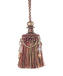 Antique Key Tassel with Beads